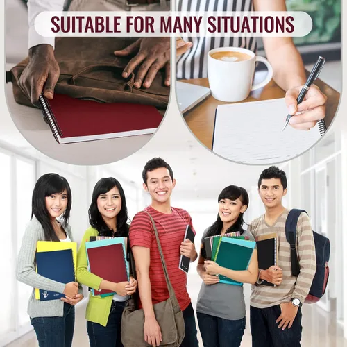 Vista 7 de Henoyso 5 cuadernos jumbo para zurdos de 100 hojas/200 páginas, libro de trabajo para zurdos de 11 x 9 pulgadas, cuaderno en espiral para zurdos