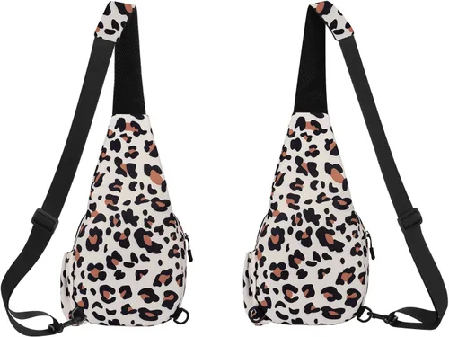 Vista 5 de HUA ANGEL Bolso bandolera floral - Mochila cruzada pequeña para hombres y mujeres, senderismo, caminar, viajes, mini bolsa de pecho