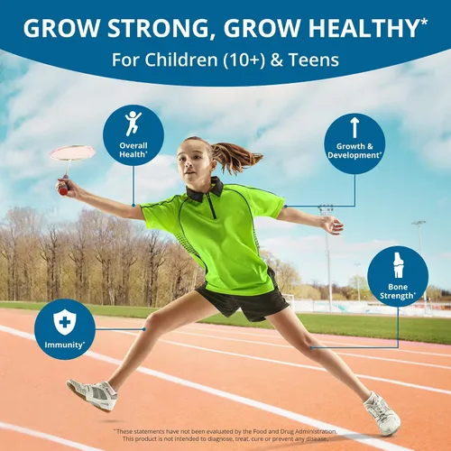 Vista 5 de Grow Power - Potente fórmula de crecimiento de altura para niños (10 +) y adolescentes, apoya el crecimiento saludable de la altura, la salud