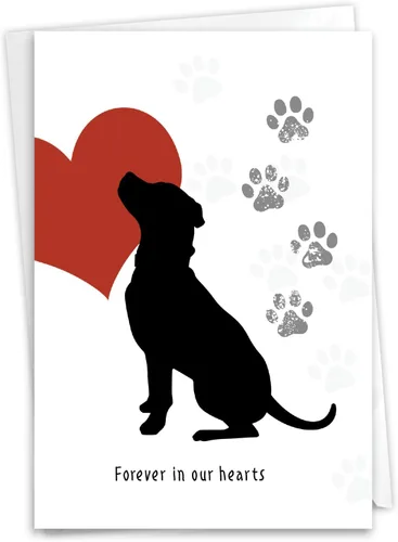Vista 7 de NobleWorks Tarjeta de felicitación de condolencias para mascotas con sobre de 5 x 7 pulgadas (1 tarjeta) Furever In Our Heart - Cat C10066BPSG