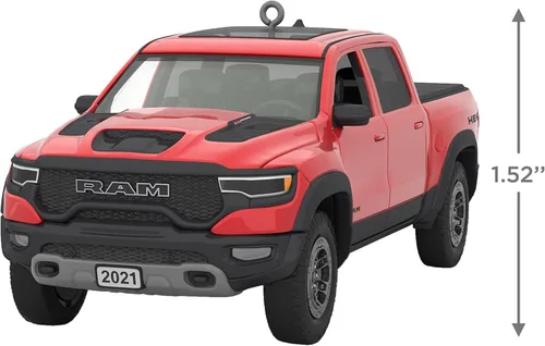 Vista 5 de Hallmark Keepsake Adorno de Navidad 2022 con fecha de año, 2021 Dodge Ram 1500, metal