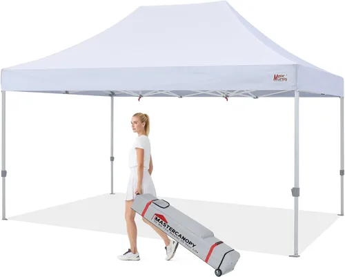 Vista 33 de MASTERCANOPY - Toldo plegable estilo tienda de campaña de 10 x 10 pies, de montura instantánea y para uso comercial, con una bolsa con ruedas