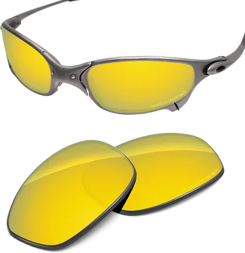 Vista 22 de Lentes de repuesto compatibles con Oakley Juliet Polarized Etched Oro de 24 quilates - Elite Polarizado