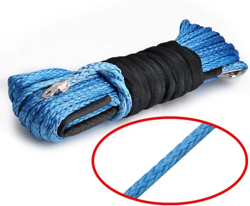Vista 6 de Cable de cuerda sintética del torno con gancho para ATV UTV SUV KFI, recupero, repuesto, Azul