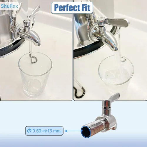Vista 5 de Espiga de acero inoxidable de repuesto para Berkey Big, Travel, sistema de filtro de agua alimentado por gravedad real y otros tanques de filtro