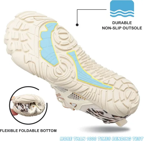 Vista 4 de SKASO Zapatos de agua para hombre y mujer, zapatos descalzos de secado rápido, zapatos acuáticos para playa, zapatos ligeros con agujeros