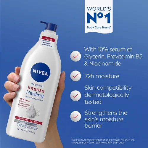Vista 3 de Loción corporal Nivea, de larga duración para piel seca a muy seca