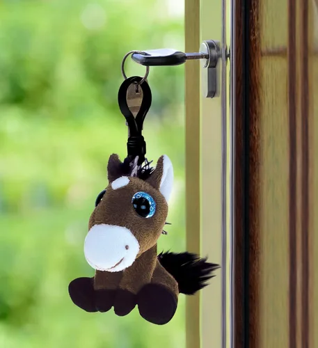 Vista 7 de DolliBu - Llavero de peluche de caballo de peluche, colgante para bolsa