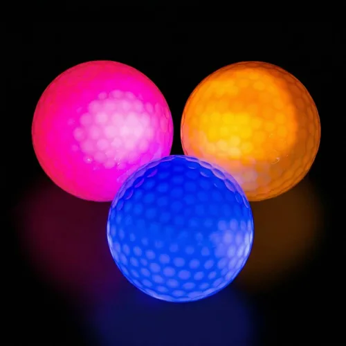 Vista 7 de THIODOON New Glow in Dark Golf Balls Resettable Time LED Ball Light up Golfer Gift Ball Night Glowing Sports Balls Glow Nighttime Lighted 40 Hours