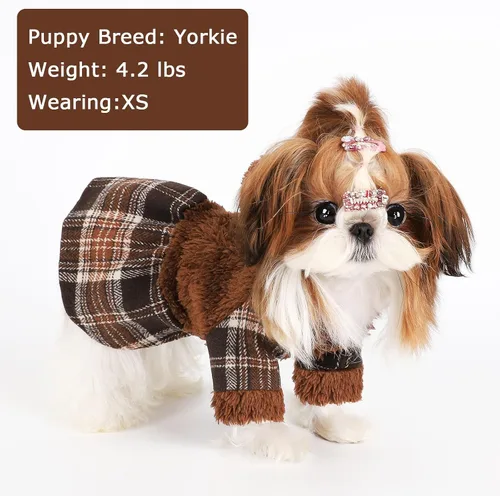 Vista 5 de Suéter para perro, ropa para cachorros, para perros pequeños, niño, niña, mascotas, sudaderas para perros clima frío, abrigos de perrito, sudadera