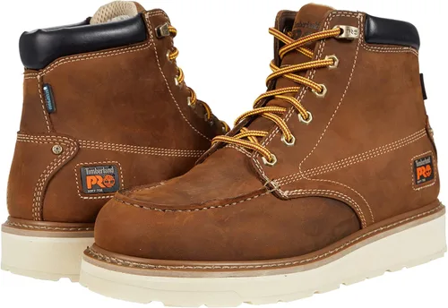 Vista 9 de Timberland PRO Gridworks - Botas de trabajo industriales impermeables para hombre con cuña de 6 pulgadas Negro
