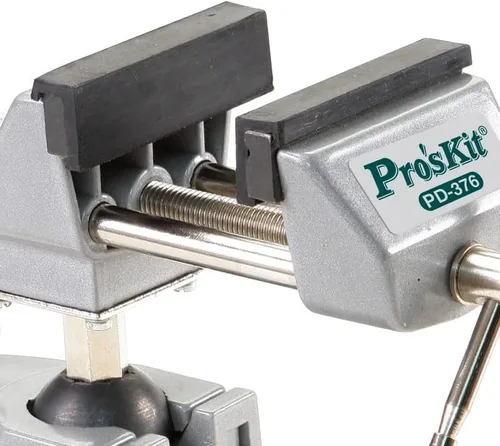 Vista 2 de PD-376 Ventosa al vacío Alicates de trabajo universales Tornillo de banco 6 1/4" (158mm) Base triangular deslizante de goma