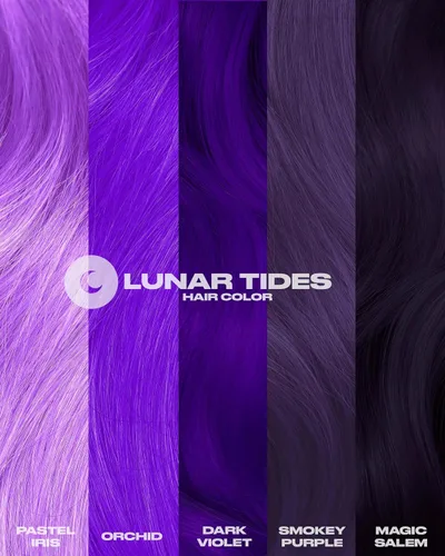 Vista 5 de Lunar Tides - Color de cabello semipermanente (43 colores) (Violeta oscuro, 4 onzas líquidas)