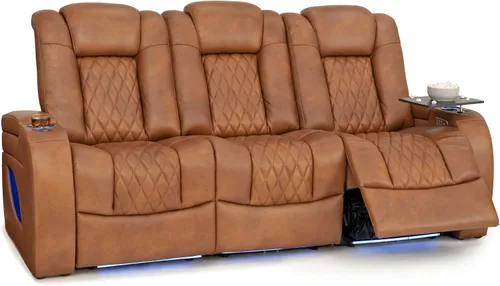Vista 62 de Seatcraft Asientos de cine en casa Virtuoso LT Tawny Single reclinable Leonado
