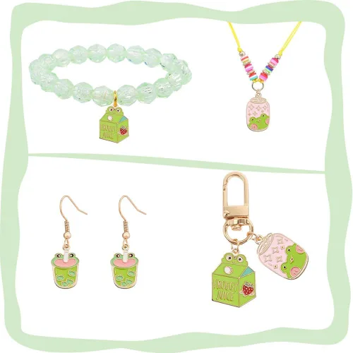 Vista 6 de Colgantes de trébol de cuatro hojas, circonitas cúbicas de aleación de trébol de cuatro hojas para manualidades, aretes, collares, tobilleras