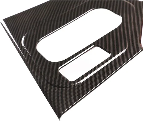 Vista 4 de Cubierta del panel de engranajes de la consola central del coche ABS para BMW Serie 5 E39 1998-2001 Accesorios de automóvil (fibra de carbono)