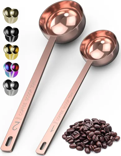 Vista 10 de Orblue Juego Premium de Cucharas para Café - 1 Cucharada (15ml) y 2 Cucharadas (30ml) Cuchara Medidora - Cuchara Medidora de Café de Acero