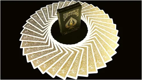 Vista 3 de Bicycle Rider Back - Juego de cartas MetalLuxe, edición Gold Foil