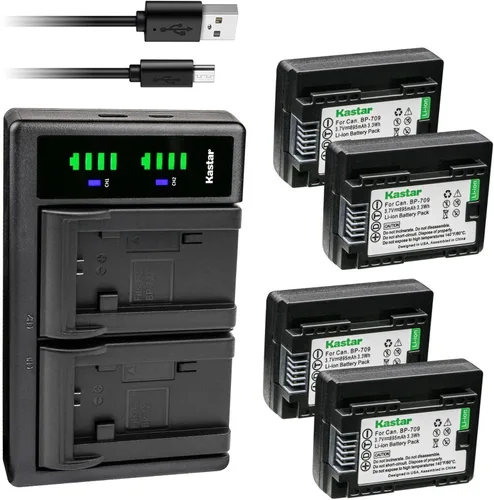 Vista 7 de Kastar BP-709 LTD2 Cargador de batería USB compatible con Canon LEGRIA HF M406 HFM406, LEGRIA HF M506 HFM506, LEGRIA HF M606 HFM606, LEGRIA HF M706