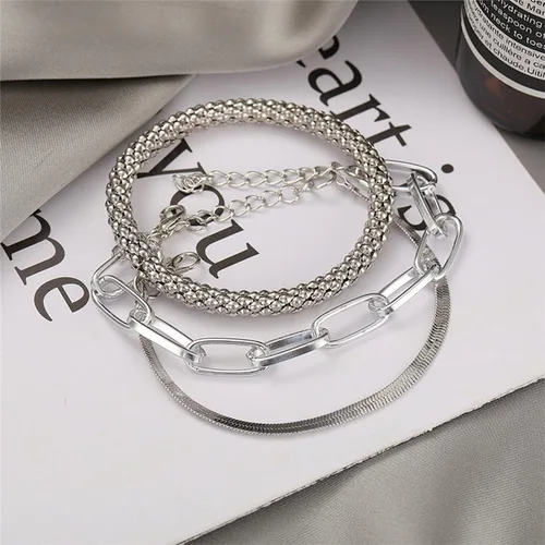 Vista 184 de Long tiantian Pulsera de oro gruesa para mujer, pulseras de oro delicadas, pulseras para mujer, pulseras apilables de eslabones de cadena