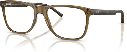 Vista 2 de Armani Exchange Ax3048f Low Bridge Fit - Marco rectangular para lentes graduados para hombre