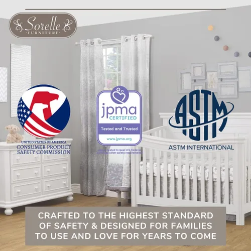 Vista 6 de Sorelle Furniture Rieles para niños pequeños y rieles para adultos de tamaño completo, kit de conversión de riel de cama y cuna de madera Sorelle