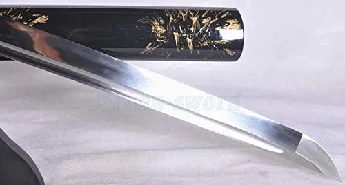 Vista 5 de Espada GLW 41''japonés Samurai espada Katana 1060 alto carbono Tang Blade Sharp