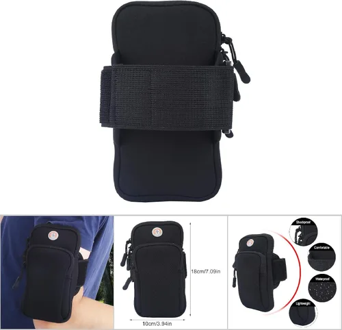 Vista 3 de Brazalete para teléfono celular, correr, correr, ejercicio, gimnasio, brazo, muñeca, brazalete, funda para teléfono, bolsa de brazo deportivo