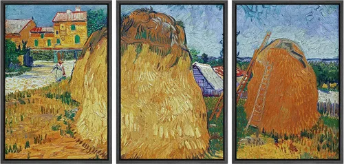 Vista 85 de wall26 Lienzo enmarcado para pared, juego de arte con flores de almendra de Vincent Van Gogh, naturaleza, ilustraciones de área silvestre, bellas
