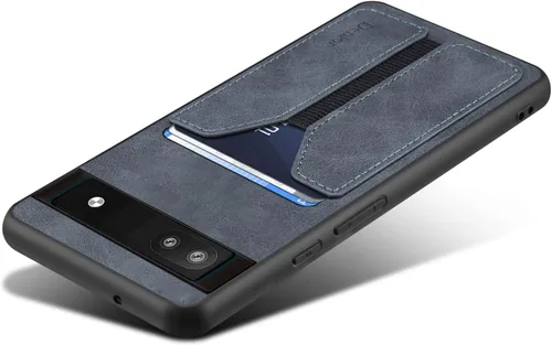Vista 8 de Kowauri Funda tipo cartera Pixel 6A - Protector delgado de piel sintética para ranura para tarjetas, 2022, marrón