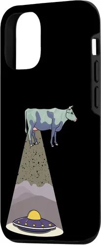 Vista 2 de Funda para iPhone 15 Funny Alien Abduction Cow UFO