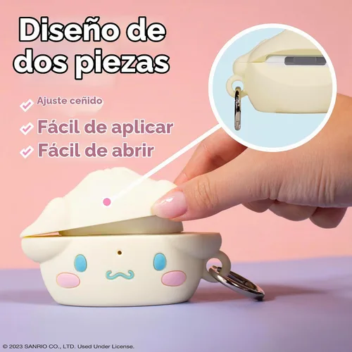 Vista 5 de iFace Funda de Hello Kitty y sus amigos [compatible con AirPods Pro1/Pro2, no para Pro3] [Serie de bollos al vapor] Funda protectora de silicona