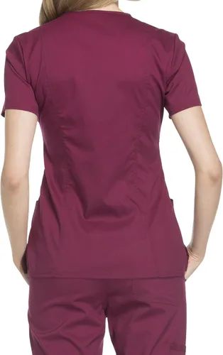 Vista 2 de Workwear Revolution WW610 - Ropa quirúrgica con estilo cruzado falso para mujer, elástica, suave y de fácil cuidado