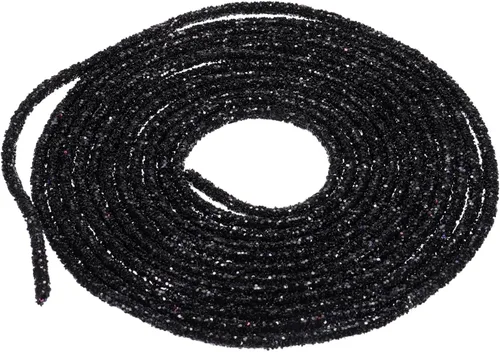 Vista 22 de MECCANIXITY Cuerda de lentejuelas con purpurina de 2.5 yardas, 6mm, 0.24 pulgadas, cuerda de tubo de lentejuelas con diamantes de imitación