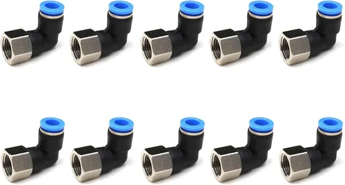 Vista 21 de CEKER 1/2 Codo Macho Conexiones de Líneas Aéreas de Empuje Ajustes de Conexión de Empuje de 90 Grados Ajustes de Aire, PL 1/2 Tubo Od x 1/2" NPT