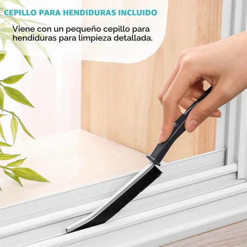 Vista 4 de Cepillo de lechada con mango largo, herramienta limpiadora de azulejos de 49 pulgadas para ducha, fregadora de pisos para limpieza de baño