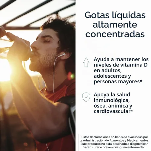 Vista 2 de Designs for Health 2000 gotas de vitamina D de IU - Hi-Po Emulsi-D3 emulsionada VIT D3, gotas de vitamina D3 líquida altamente concentradas, salud