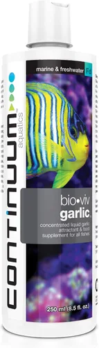 Vista 3 de Continuum Aquatics Bio Viv Garlic - Ajo líquido concentrado atrayente de alimentos y suplemento para peces