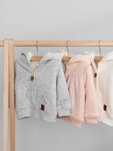 Vista 2 de Simple Joys by Carter's Chaqueta tipo suéter con capucha para bebé con forro Sherpa
