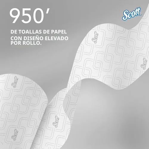 Vista 10 de Scott Professional - Rollos de papel toalla de alta capacidad, a granel (02001), de papel duro enrollado, diseño elevado, bolsillos de absorción