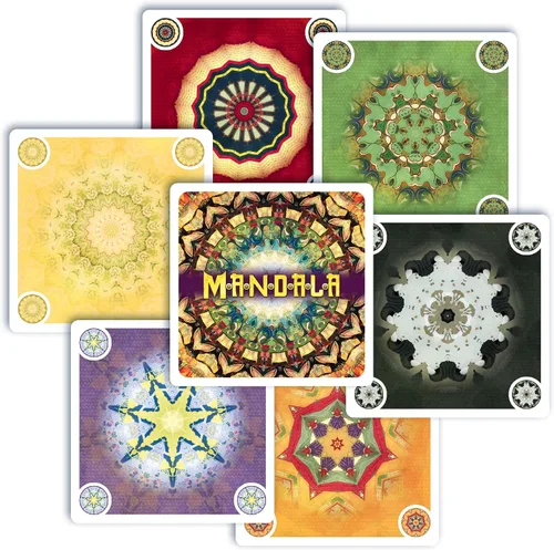 Vista 5 de Juego de mesa Mandala Desafiante juego para dos jugadores con hermoso arte abstracto Juego de mesa de estrategia para adultos y niños A partir
