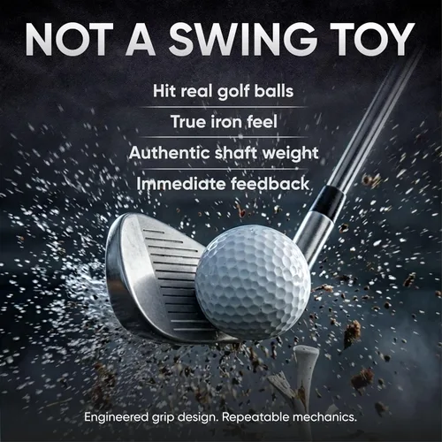 Vista 4 de PureStrike Golf Swing Training Aid Club – Más pequeño Clubface para un mejor golpe de pelota y retroalimentación instantánea Entrenador de swing