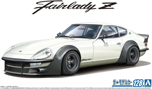 Vista 4 de Aoshima Nissan S30 Fairlady Z Aero Custom (Ver. 2) '75 Kit de modelo a escala 1:24