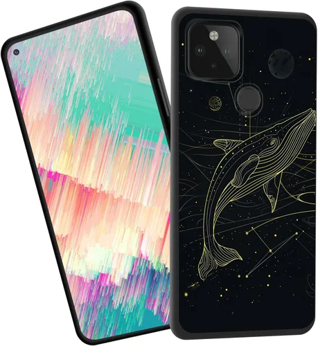 Vista 54 de Funda delgada para Google Pixel 4 XL, funda delgada de silicona de TPU suave a prueba de golpes para Google Pixel 4 XL, cruz negra