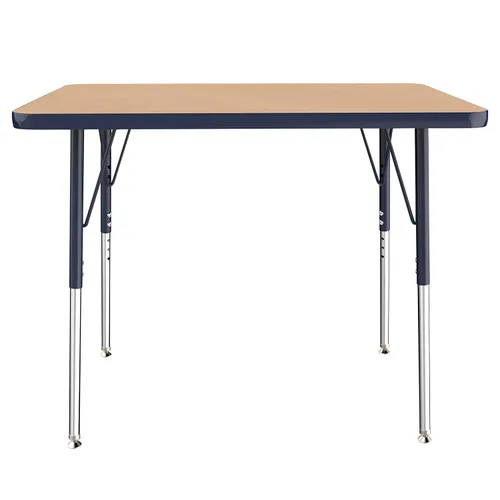 Vista 53 de FDP - Mesa rectangular para actividades escolares y de oficina (24 x 36 pulgadas), patas estándar con deslizadores giratorios, altura ajustable