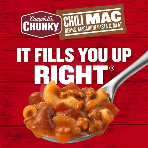 Vista 6 de Campbell's Chunky - Sopa de macarrones con ají, lata de 16.3 onzas, caja de 8
