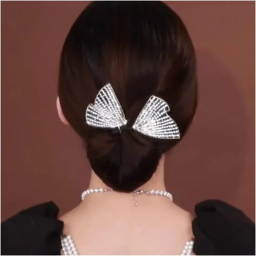 Vista 9 de Ins Style Rizador de Cabello Perezoso Elegante, Creador de Moño de Cabello de Cristal, Accesorios para el Cabello de Moño con Peinado de Torsión