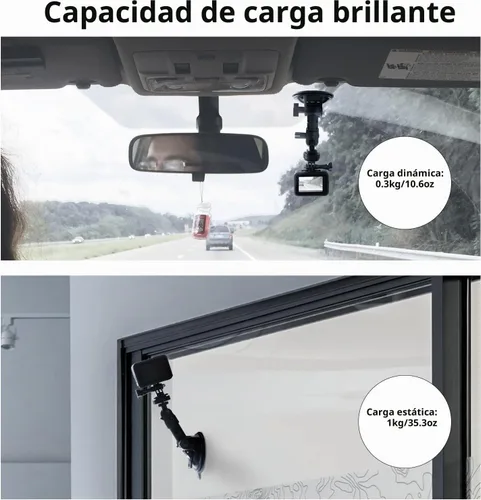 Vista 4 de HSU Soporte de ventosa de coche para cámara de acción GoPro/Insta 360/DJI