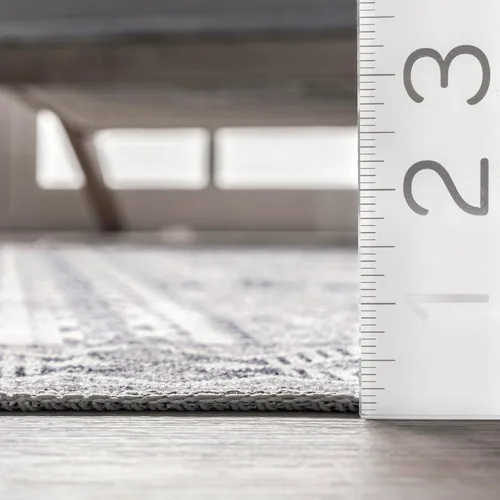 Vista 2 de nuLOOM Alfombra de área lavable a máquina de 5 x 8 pies, resistente a las manchas con parte trasera antideslizante, perfil bajo para sala de estar