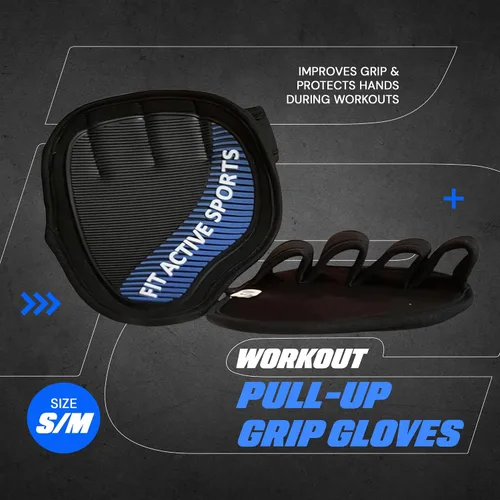 Vista 2 de Guantes de entrenamiento Fit Active Sports para el gimnasio - Agarres duraderos para el gimnasio y almohadillas de agarre - Acolchado de goma